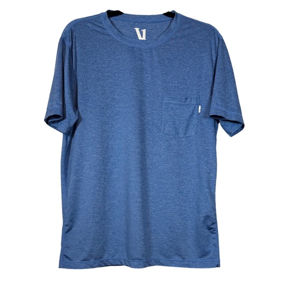 Vuori Other - Vuori Tradewind Performance Pocket Short Sleeve T Shirt, Blue, Size Medium